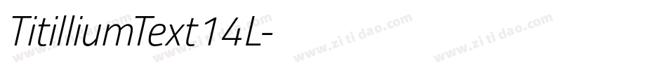 TitilliumText14L字体转换