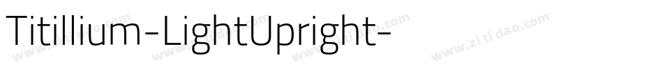Titillium-LightUpright字体转换