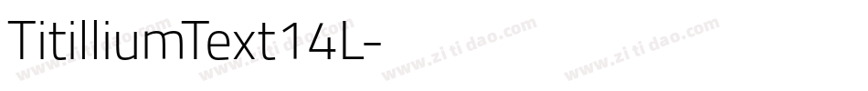 TitilliumText14L字体转换