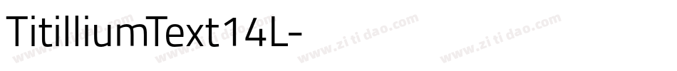 TitilliumText14L字体转换