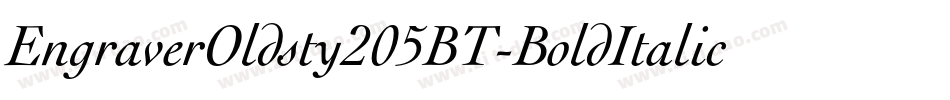EngraverOldsty205BT-BoldItalic字体转换