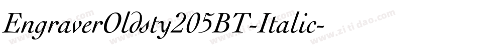 EngraverOldsty205BT-Italic字体转换