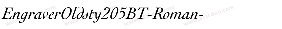 EngraverOldsty205BT-Roman字体转换