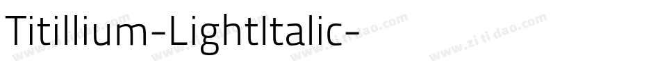 Titillium-LightItalic字体转换