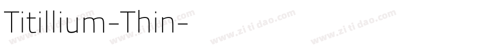 Titillium-Thin字体转换
