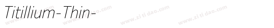 Titillium-Thin字体转换