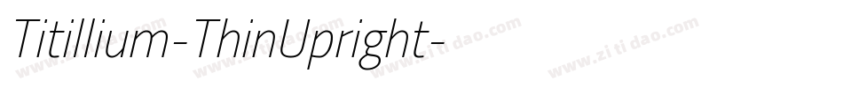 Titillium-ThinUpright字体转换