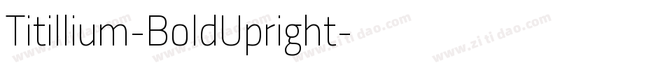 Titillium-BoldUpright字体转换