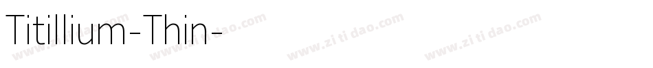 Titillium-Thin字体转换