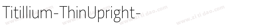 Titillium-ThinUpright字体转换