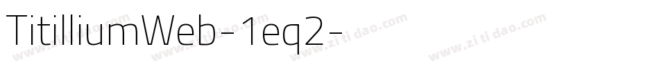 TitilliumWeb-1eq2字体转换