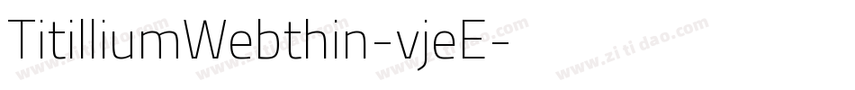 TitilliumWebthin-vjeE字体转换