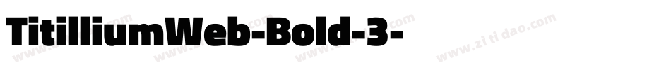 TitilliumWeb-Bold-3字体转换