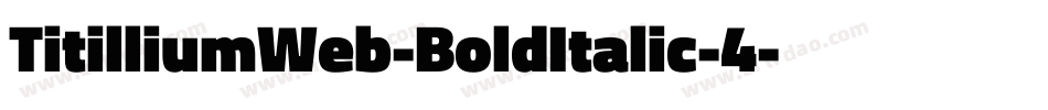 TitilliumWeb-BoldItalic-4字体转换