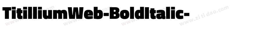 TitilliumWeb-BoldItalic字体转换