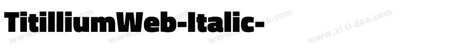 TitilliumWeb-Italic字体转换