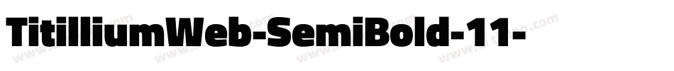 TitilliumWeb-SemiBold-11字体转换