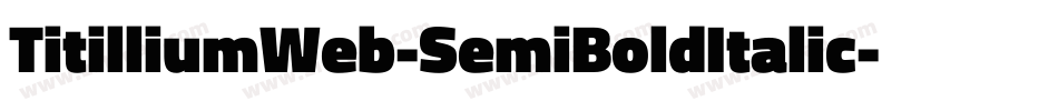 TitilliumWeb-SemiBoldItalic字体转换
