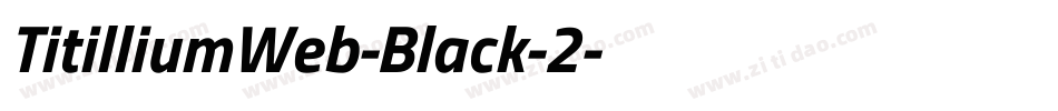 TitilliumWeb-Black-2字体转换