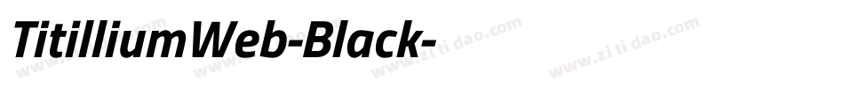 TitilliumWeb-Black字体转换