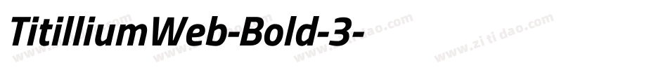 TitilliumWeb-Bold-3字体转换