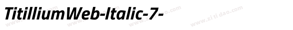 TitilliumWeb-Italic-7字体转换