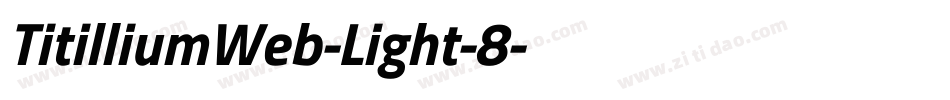TitilliumWeb-Light-8字体转换