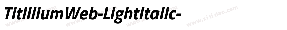 TitilliumWeb-LightItalic字体转换