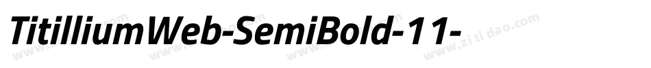 TitilliumWeb-SemiBold-11字体转换