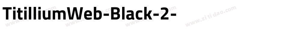 TitilliumWeb-Black-2字体转换