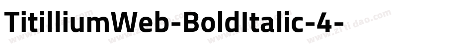 TitilliumWeb-BoldItalic-4字体转换