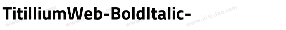 TitilliumWeb-BoldItalic字体转换