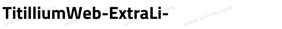 TitilliumWeb-ExtraLi字体转换
