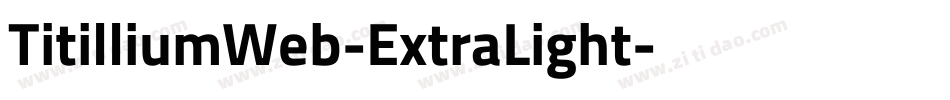 TitilliumWeb-ExtraLight字体转换
