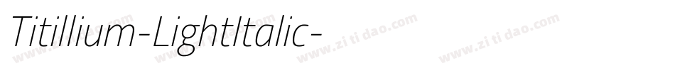 Titillium-LightItalic字体转换