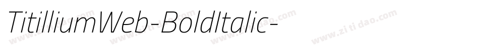 TitilliumWeb-BoldItalic字体转换