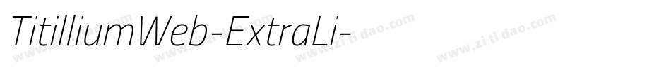 TitilliumWeb-ExtraLi字体转换