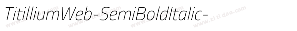 TitilliumWeb-SemiBoldItalic字体转换
