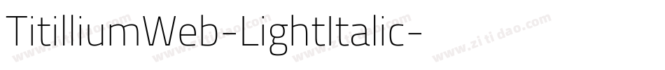 TitilliumWeb-LightItalic字体转换