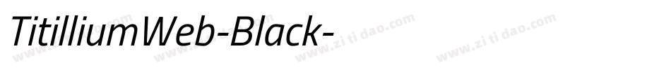 TitilliumWeb-Black字体转换