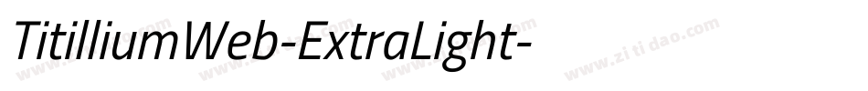 TitilliumWeb-ExtraLight字体转换