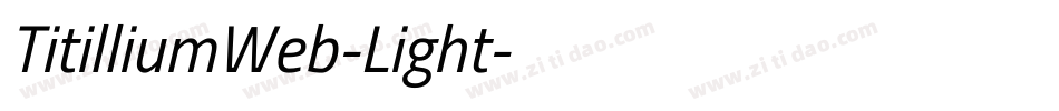 TitilliumWeb-Light字体转换