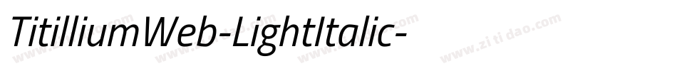 TitilliumWeb-LightItalic字体转换
