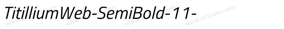 TitilliumWeb-SemiBold-11字体转换