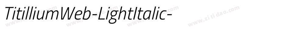 TitilliumWeb-LightItalic字体转换