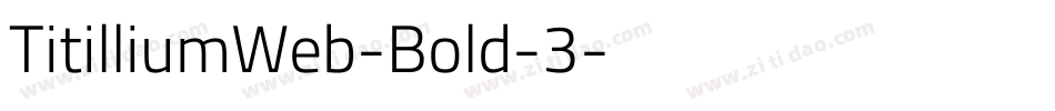 TitilliumWeb-Bold-3字体转换