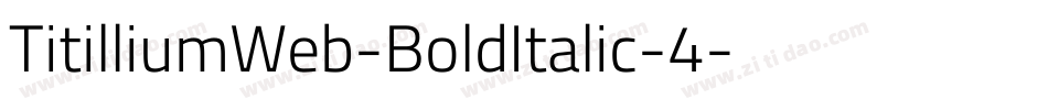 TitilliumWeb-BoldItalic-4字体转换