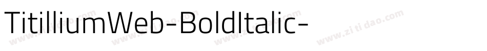 TitilliumWeb-BoldItalic字体转换