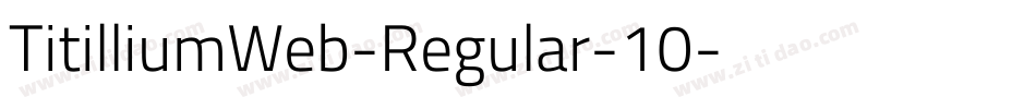 TitilliumWeb-Regular-10字体转换