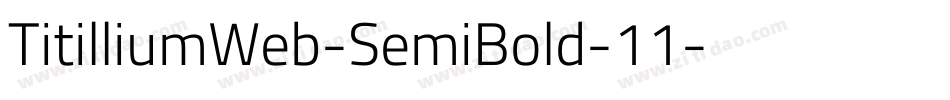TitilliumWeb-SemiBold-11字体转换
